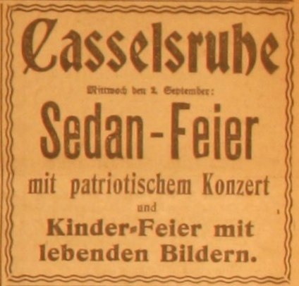 Anzeige im General-Anzeiger vom 31. August 1914