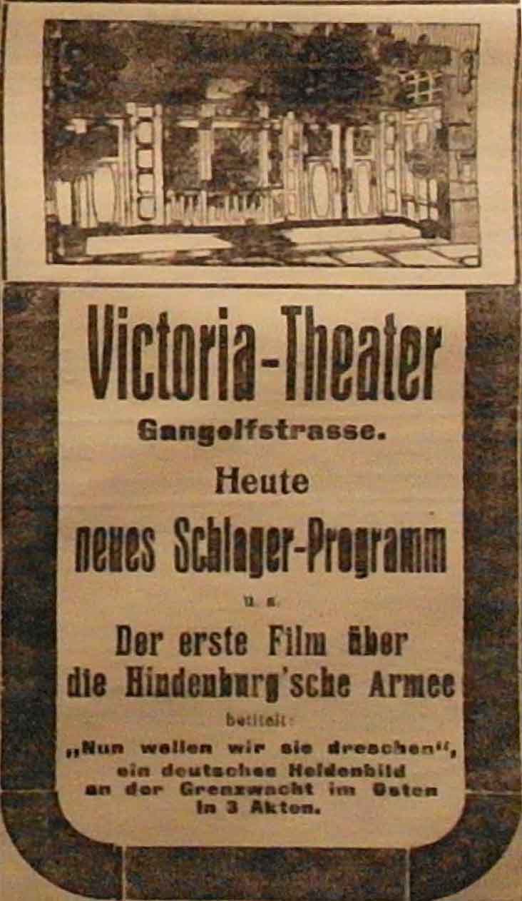Anzeige in der Deutschen Reichszeitung vom 15. Dezember 1914