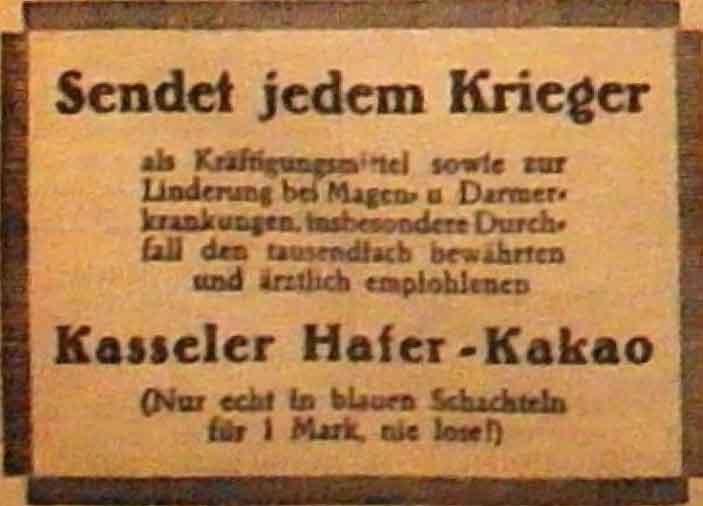 Anzeige im General-Anzeiger vom 11. November 1914