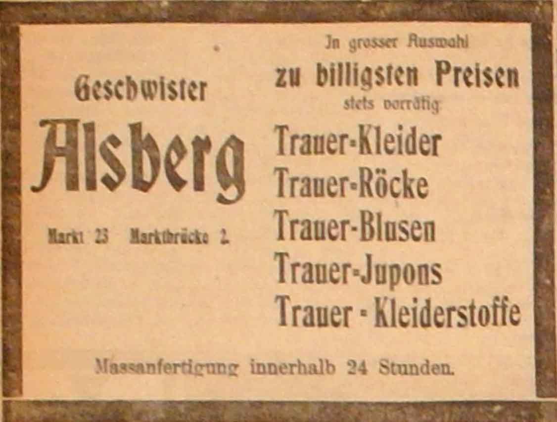 Anzeige im General-Anzeiger vom 22. Oktober 1914