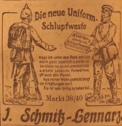 Anzeige im General-Anzeiger vom 3. September 1914