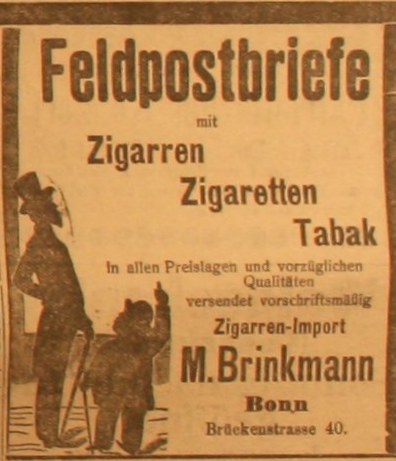 Anzeige in der Deutschen Reichszeitung vom 6. September 1914