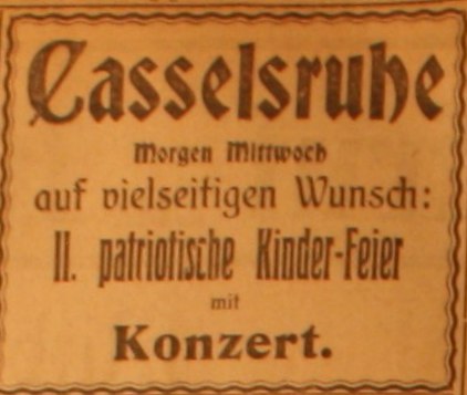 Anzeigen im General-Anzeiger vom 3. September 1914