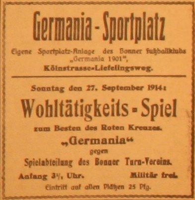Anzeige im General-Anzeiger vom 25. September 1914