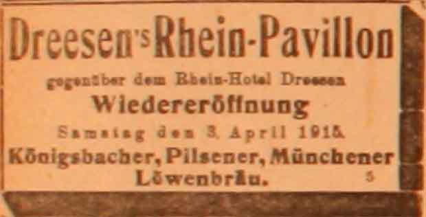 Anzeige im General-Anzeiger vom 2. April 1915
