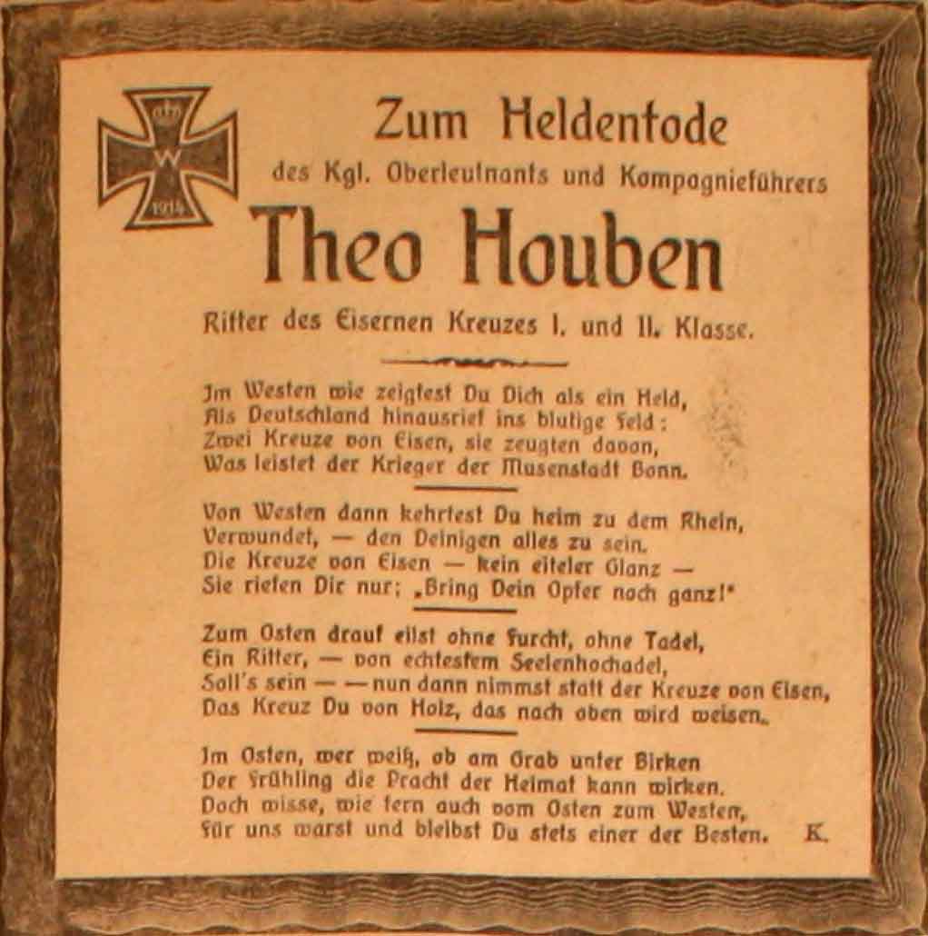 Anzeige im General-Anzeiger vom 12. April 1915