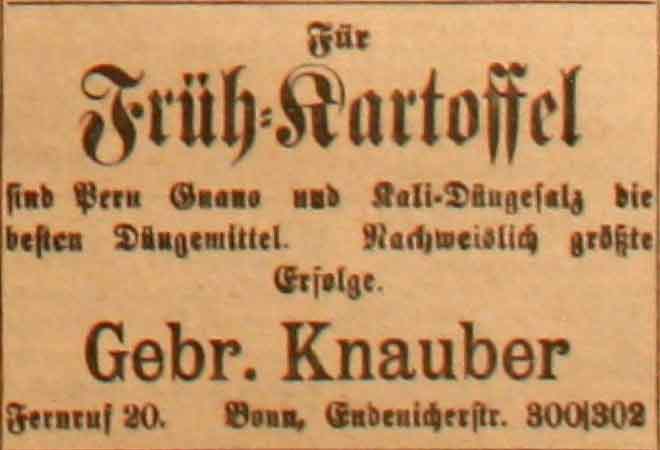 Anzeige in der Deutschen Reichs-Zeitung vom 18. April 1915