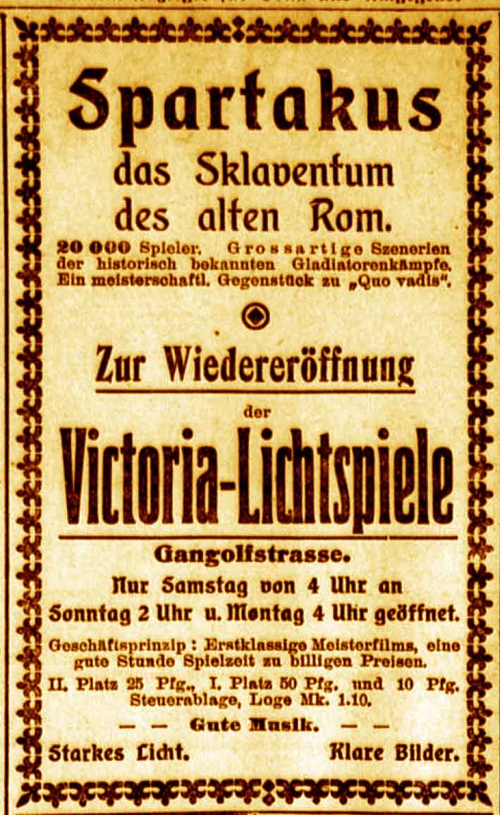 Anzeige im General-Anzeiger vom 26. August 1915