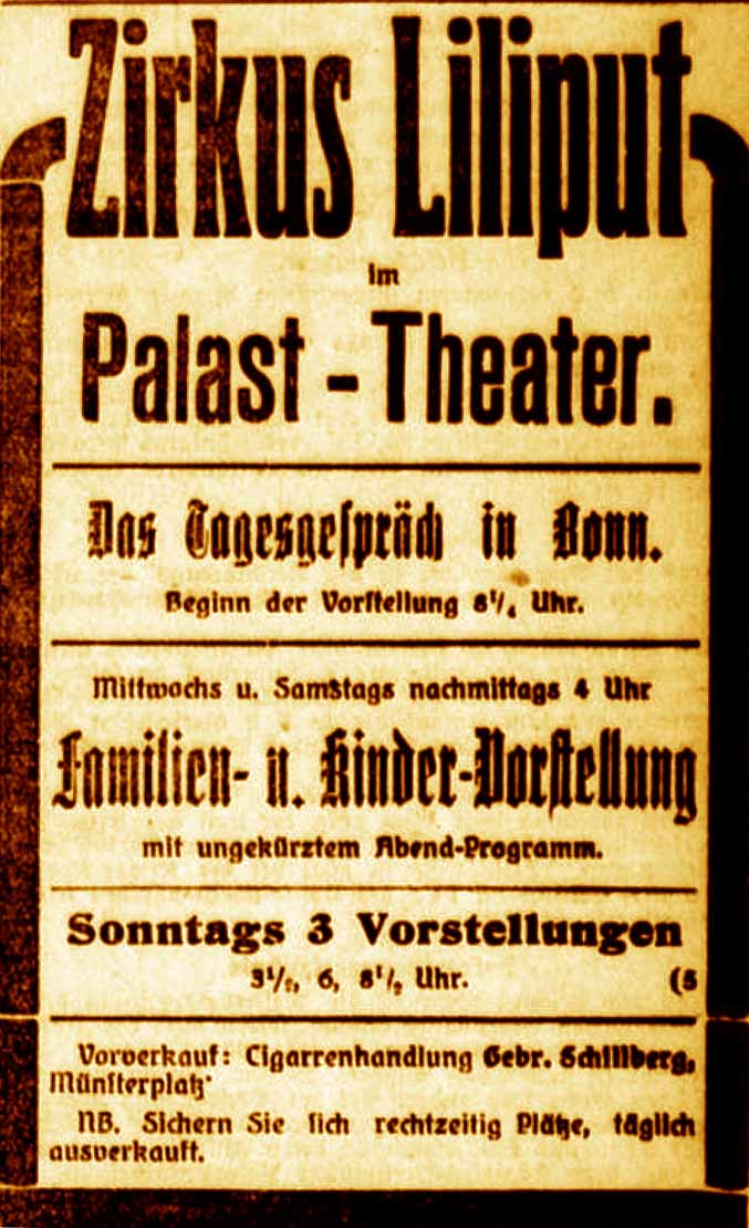 Anzeige im General-Anzeiger vom 3. Dezember 1915