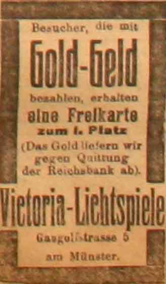 Anzeige in der Deutschen Reichs-Zeitung vom 8.2.1915