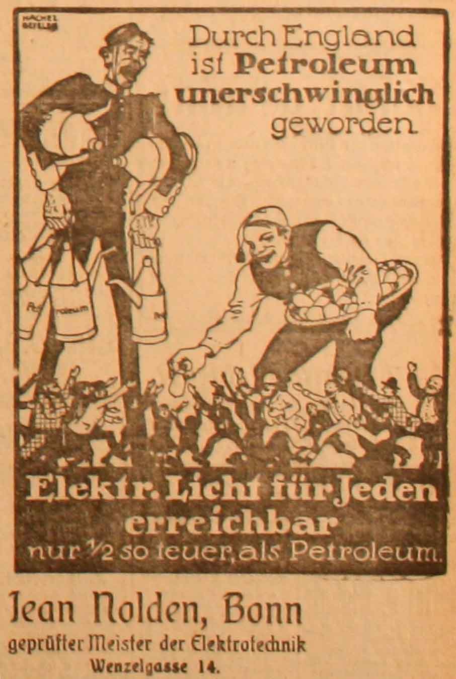 Anzeige im General-Anzeiger vom 14. Februar 1915