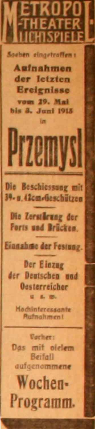Anzeige im General-Anzeiger vom 18. Juni 1915
