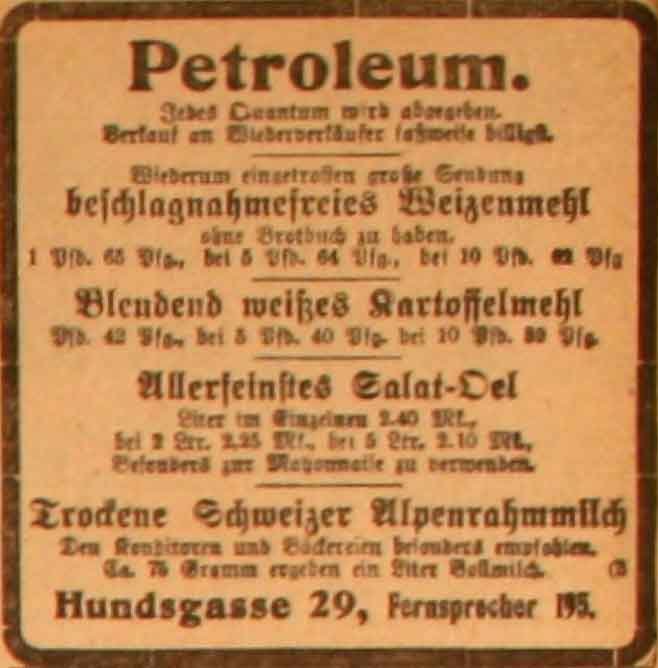 Anzeige im General-Anzeiger vom 23. Juni 1915