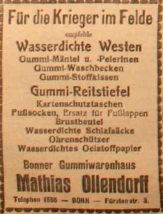 Anzeige in der Deutschen Reichs-Zeitung vom 3. März 1915