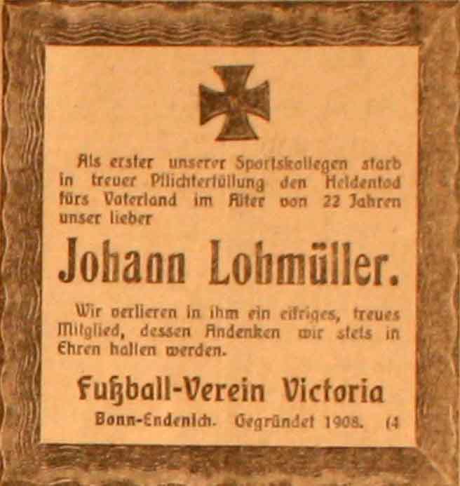 Anzeige im General-Anzeiger vom 25. März 1915