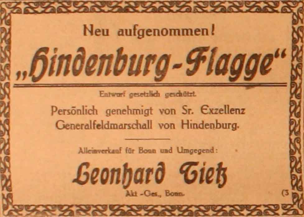 Anzeige im General-Anzeiger vom 5. Mai 1915