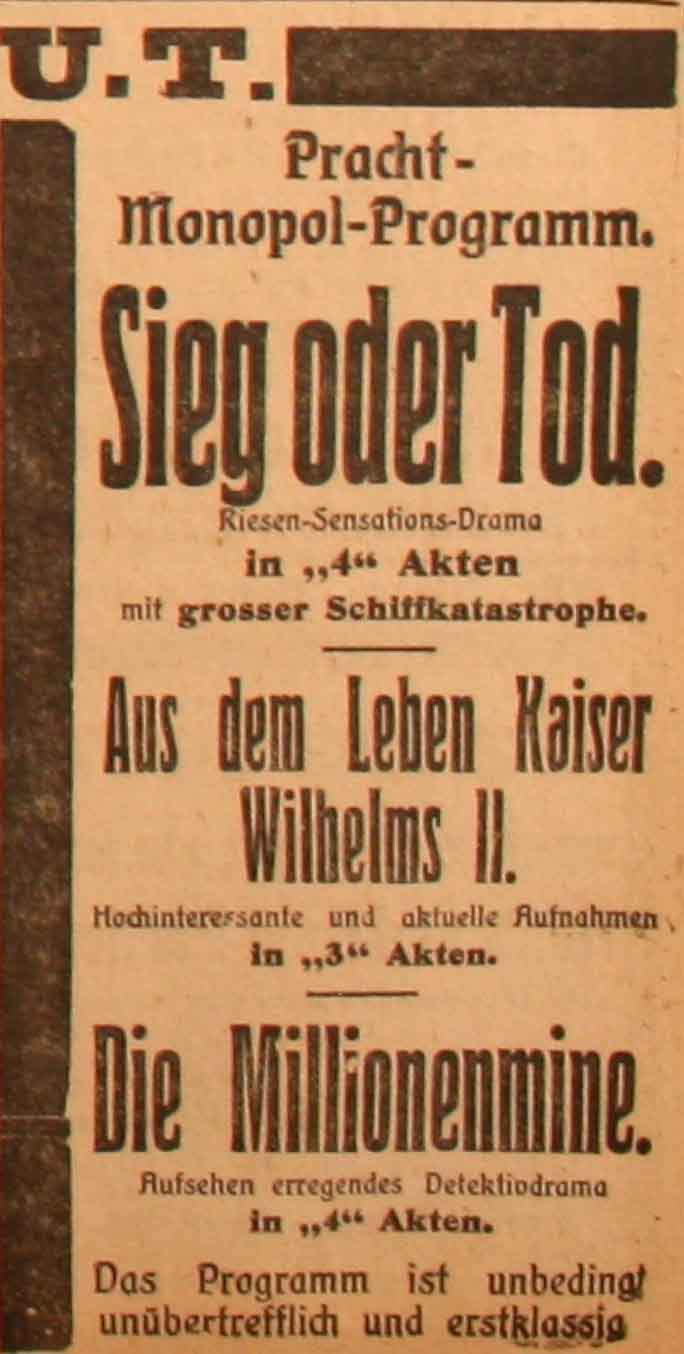 Anzeige im General-Anzeiger vom 25. Mai 1915