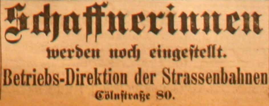 Anzeige in der Deutschen Reichs-Zeitung vom 22. November 1915