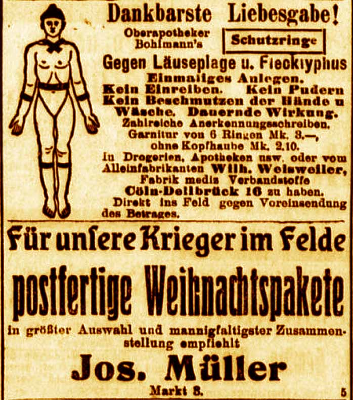 Anzeigen im General-Anzeiger vom 26. November 1915
