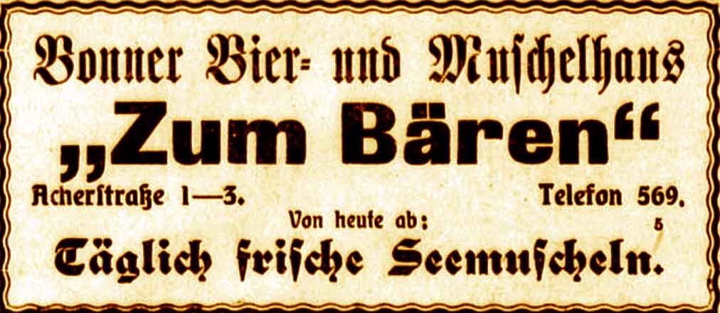 Anzeige im General-Anzeiger vom 1. Oktober 1915