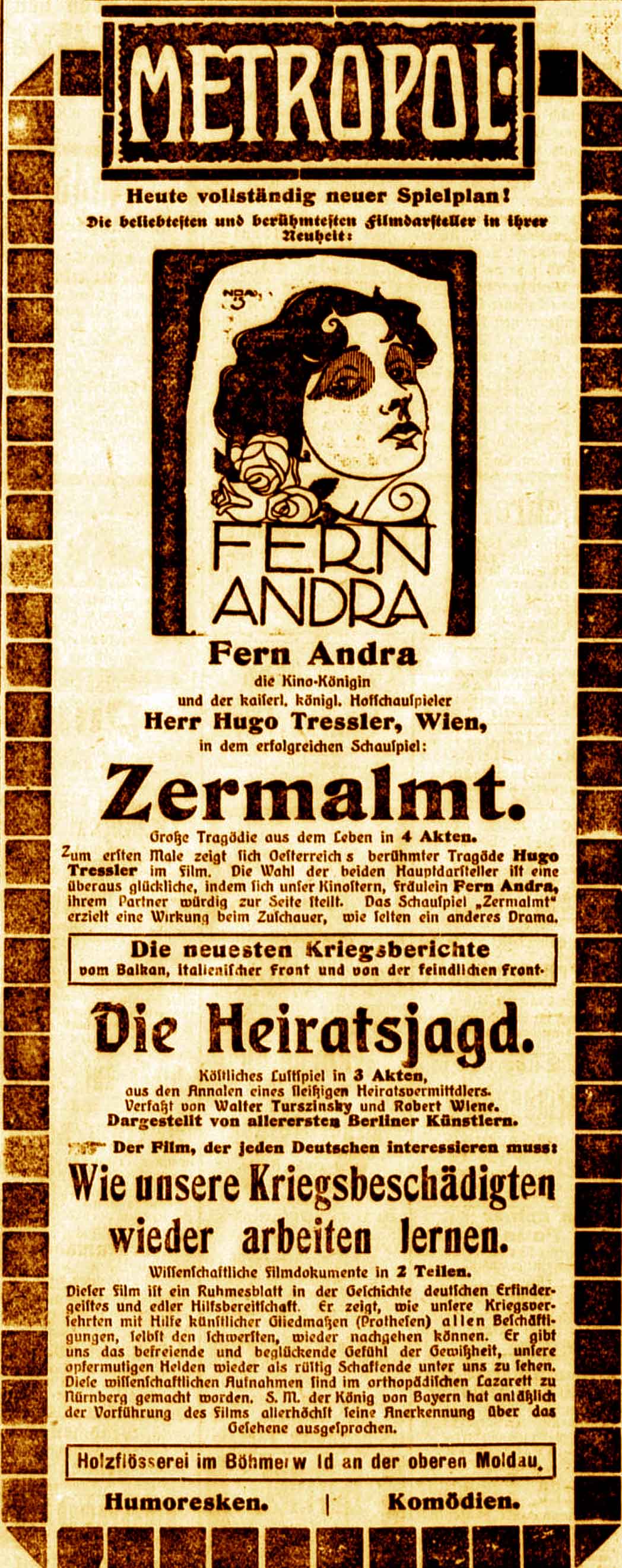 Anzeige im General-Anzeiger vom 29. Februar 1916