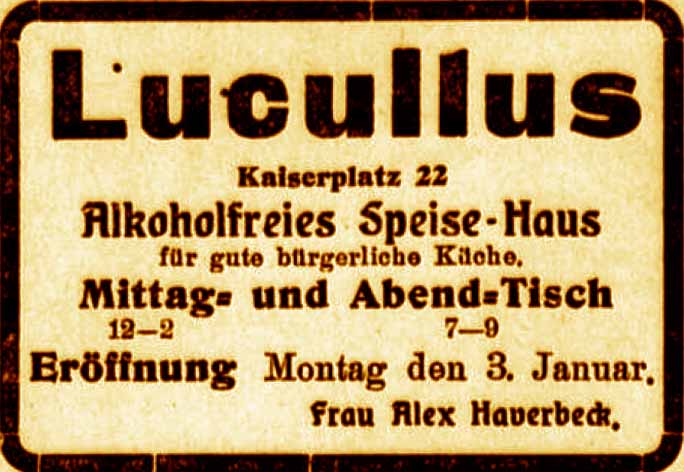Anzeige im General-Anzeiger vom 3. Januar 1916