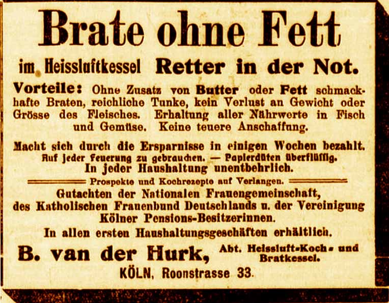 Anzeige im General-Anzeiger vom 17. Mai 1916