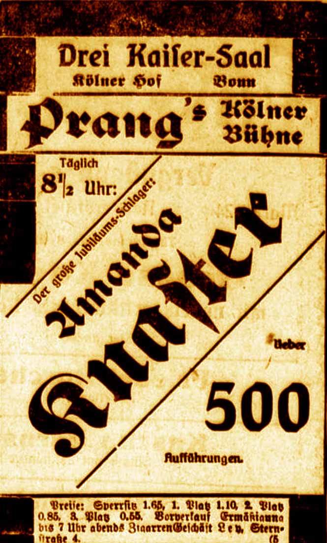Anzeige im General-Anzeiger vom 2. November 1916