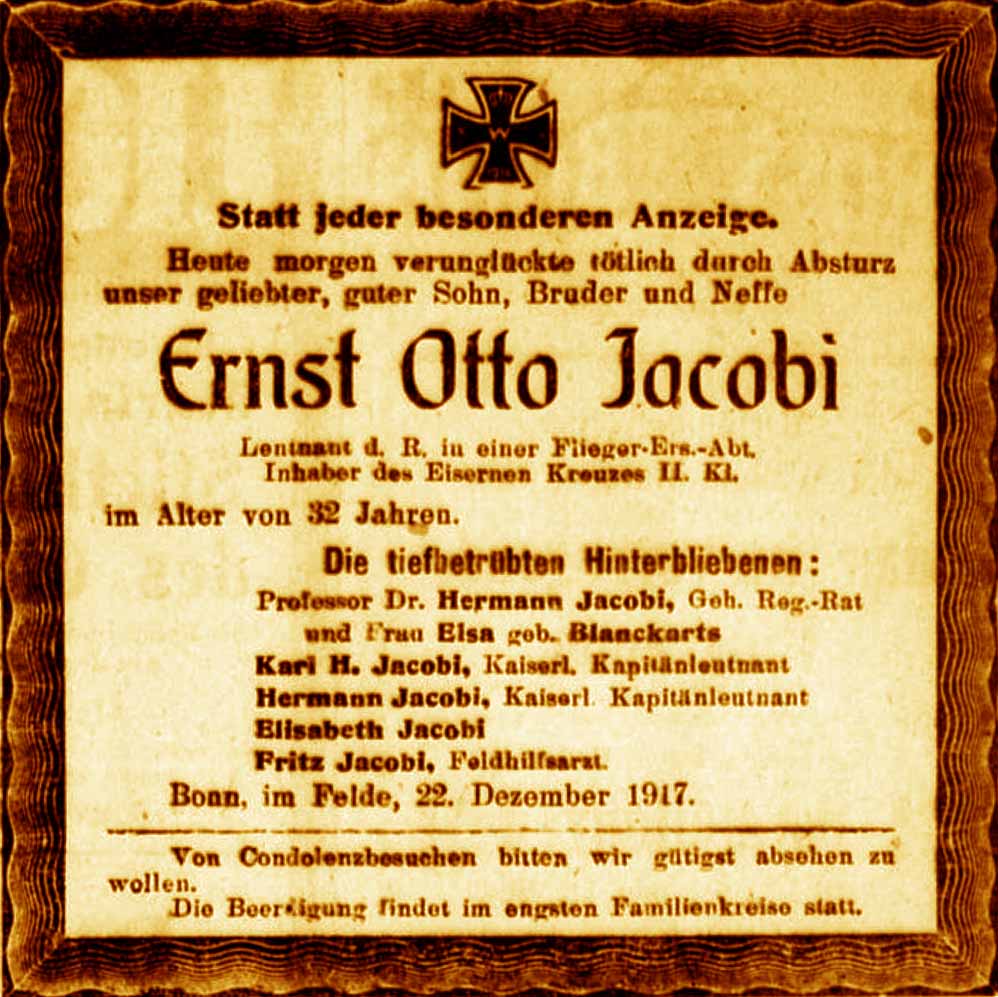 Anzeige im General-Anzeiger vom 24. Dezember 1917