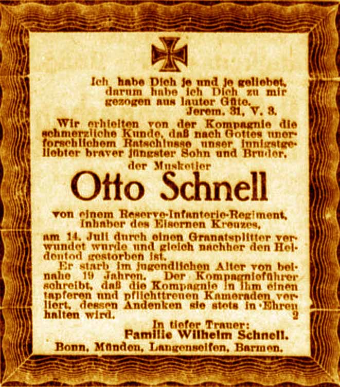 Anzeige im General-Anzeiger vom 23. Juli 1918