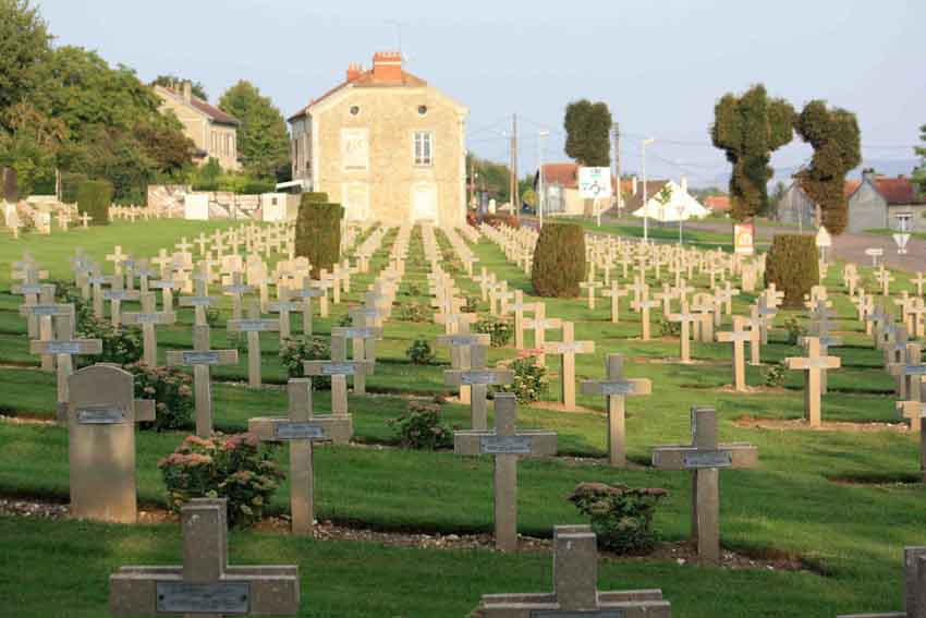 Soldatenfriedhof in Chateau-Thierry an der Marne