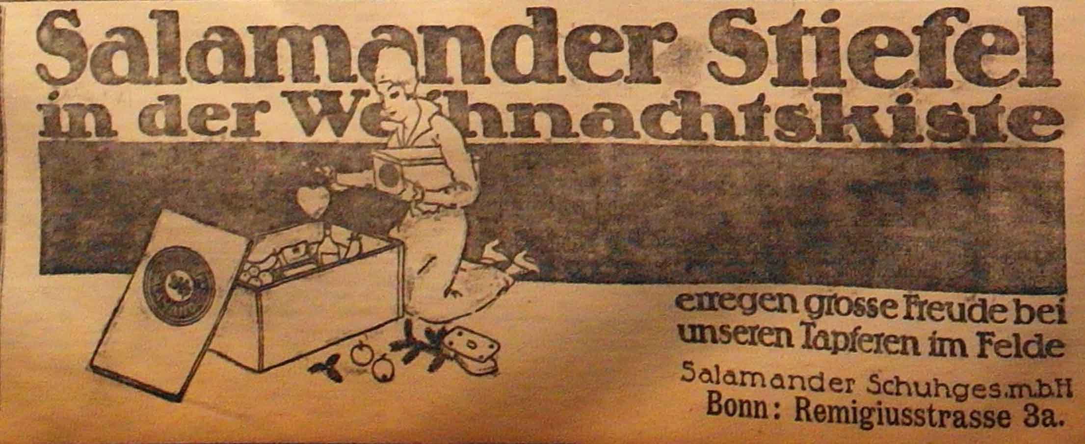 Anzeige in der Deutschen Reichs-Zeitung vom 5. Dezember 1914