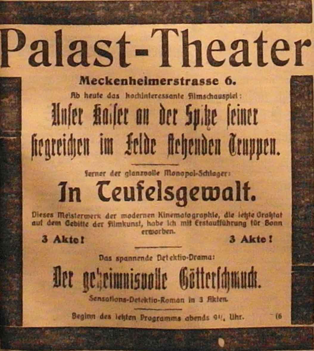 Anzeige im General-Anzeiger vom 5. Dezember 1914