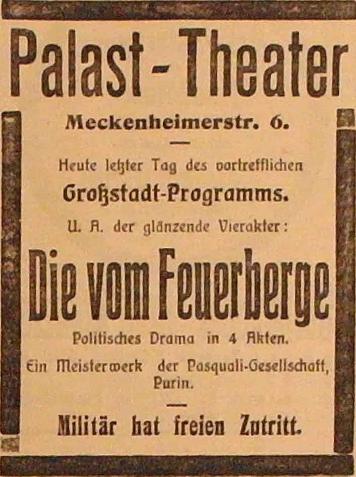 Anzeige im General-Anzeiger vom 19. Dezember 1914