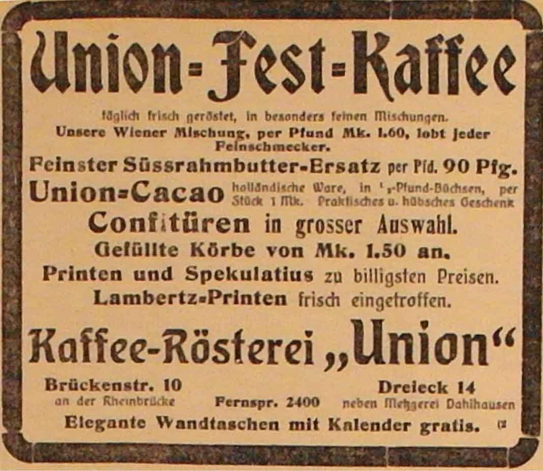 Anzeige im General-Anzeiger vom 22. Dezember 1914
