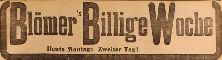 Anzeige im General-Anzeiger vom 9. November 1914