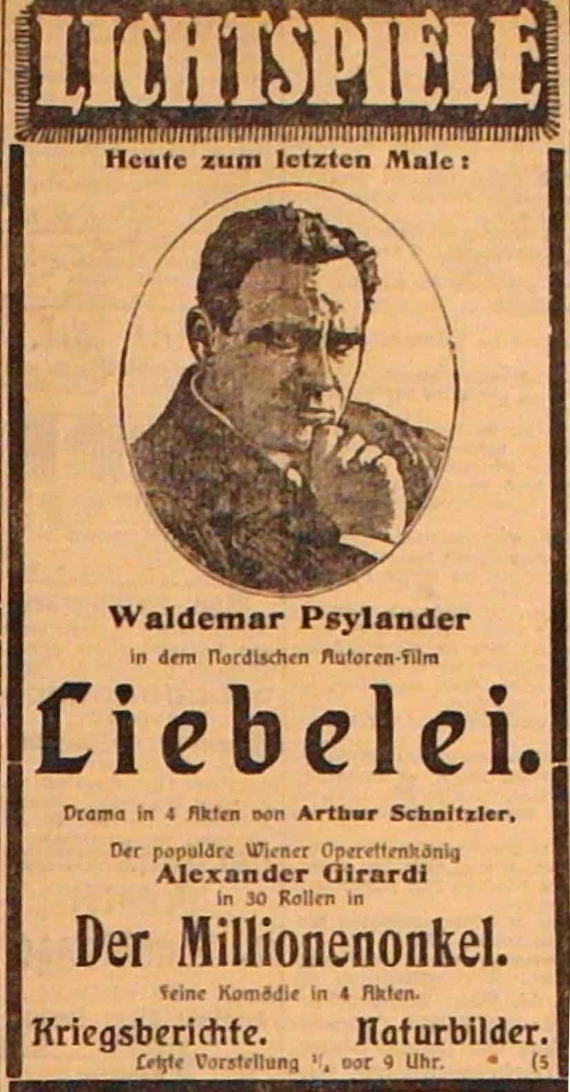 Anzeige im General-Anzeiger vom 13. November 1914