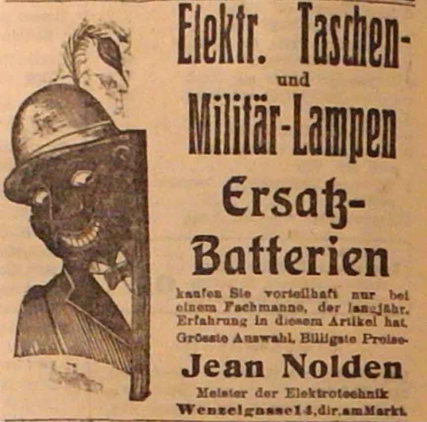 Anzeige im General-Anzeiger vom 19. November 1914