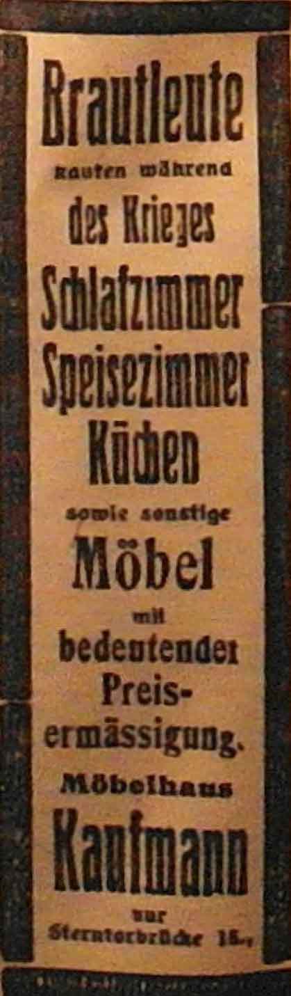 Anzeige im General-Anzeiger vom 24. November 1914