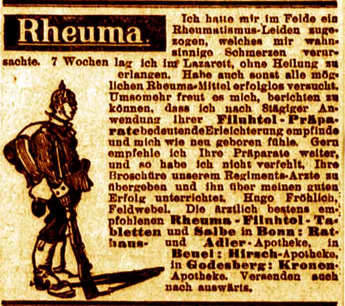 Anzeige im General-Anzeiger vom 28. August 1915