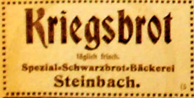 Anzeige im General-Anzeiger vom 8. Januar 1915