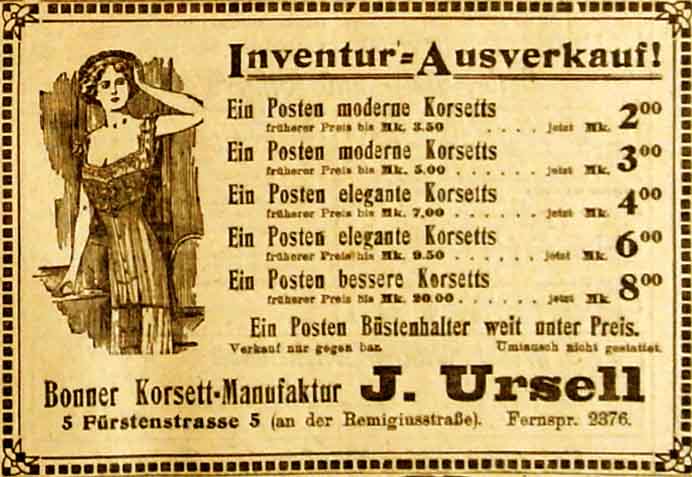 Anzeige im General-Anzeiger vom 10. Januar 1915