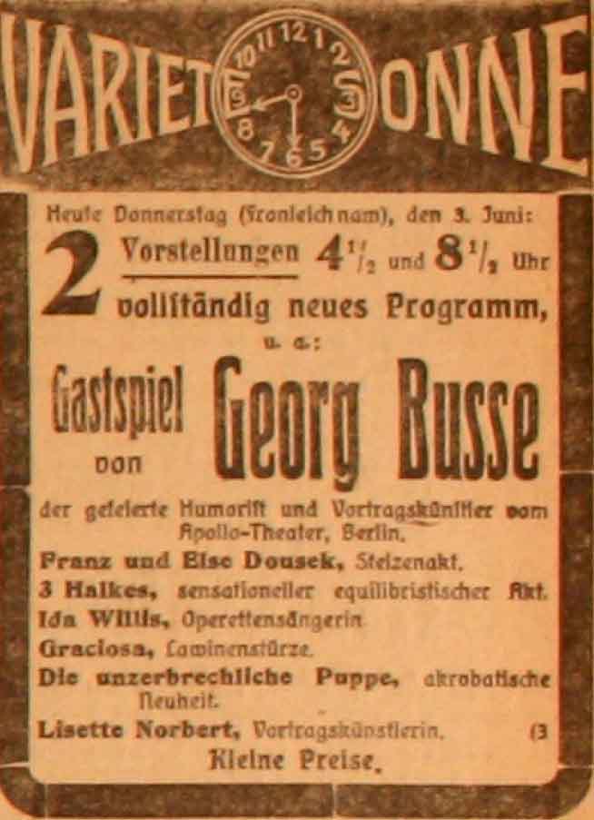 Anzeige im General-Anzeiger vom 2. Juni 1915