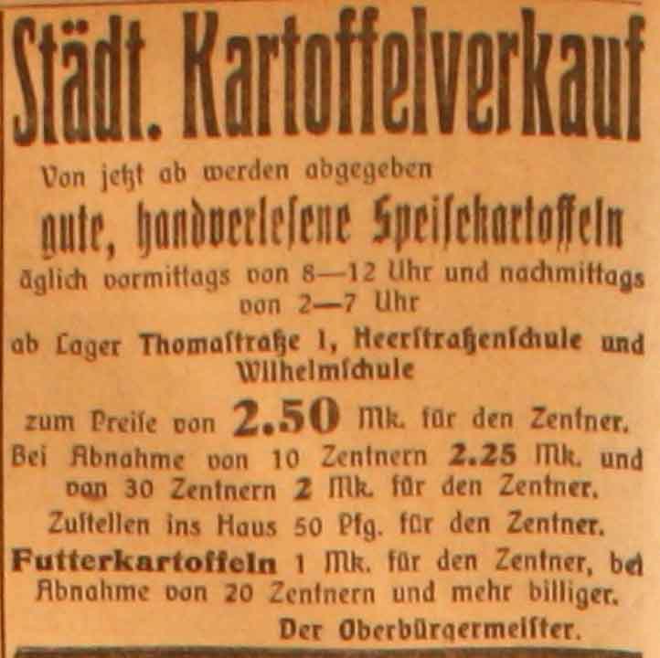 Anzeige im General-Anzeiger vom 14. Juni 1915