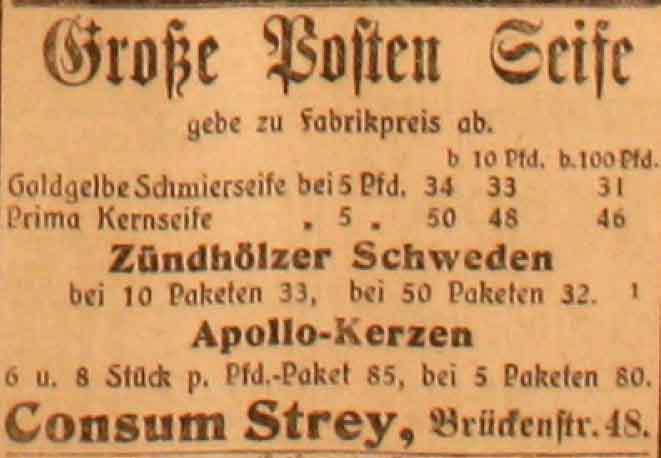 Anzeige im General-Anzeiger vom 3. Mai 1915