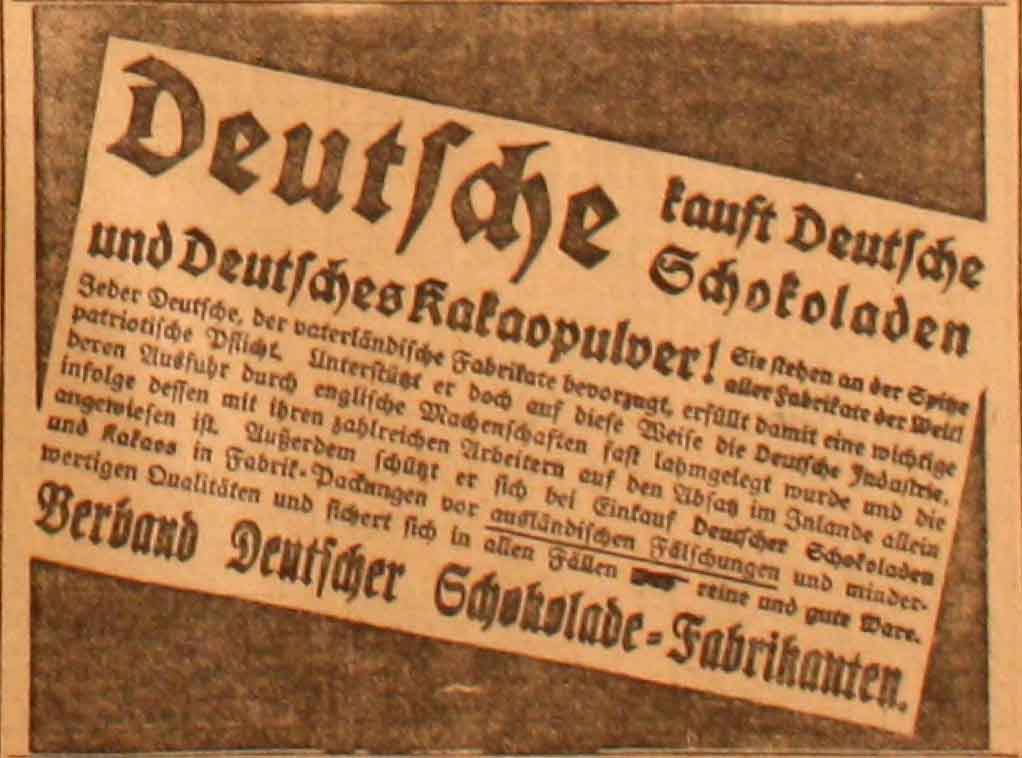 Anzeige im General-Anzeiger vom 5. Mai 1915