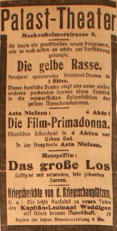 Anzeige im General-Anzeiger vom 8. Mai 1915