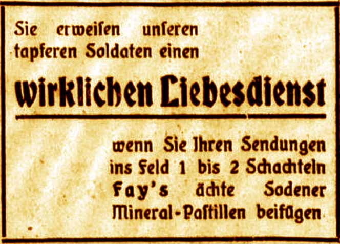 Anzeige im General-Anzeiger vom 15. November 1915
