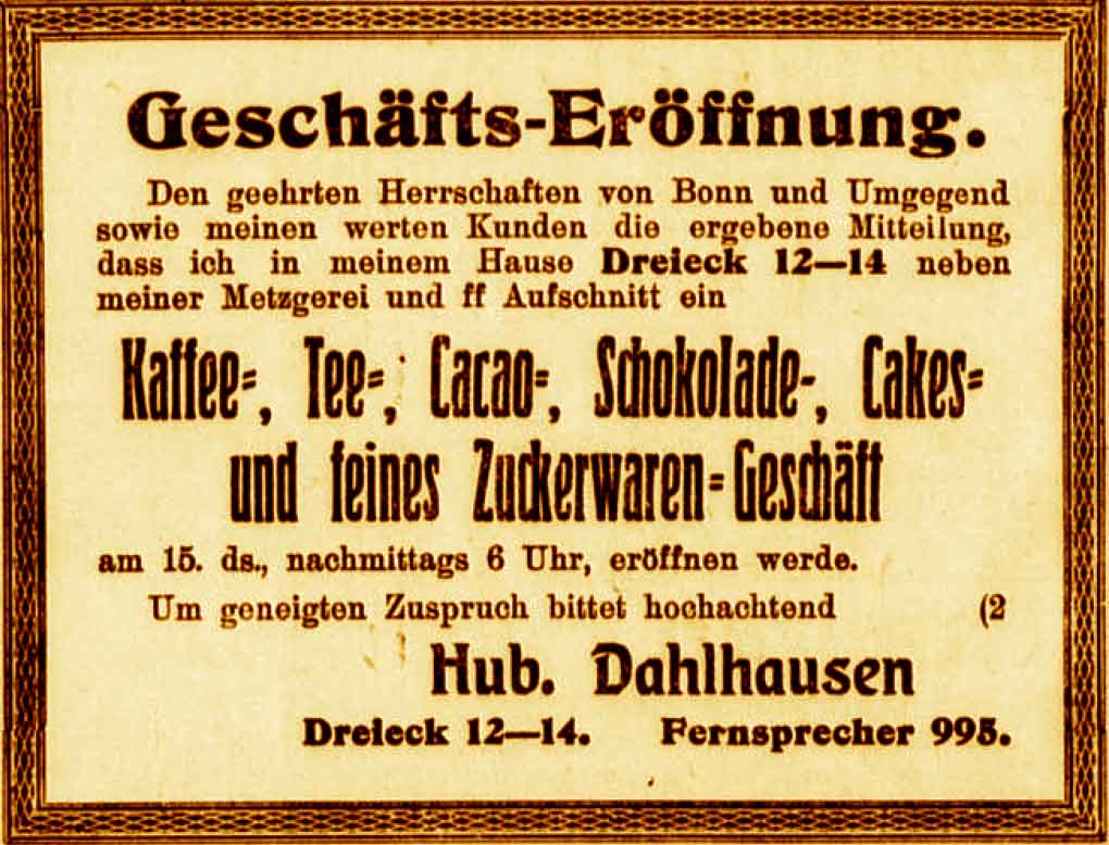 Anzeige im General-Anzeiger vom 14. September 1915