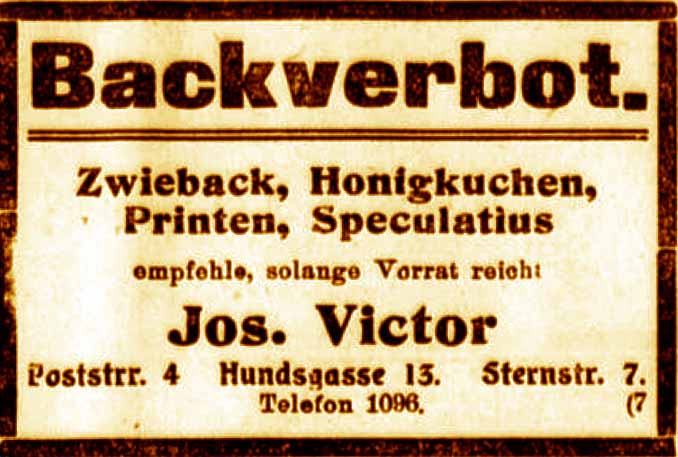 Anzeige im General-Anzeiger vom 2. April 1916